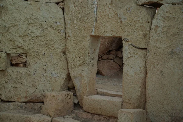 Malta Megalitiska Förhistoriska Tempel Arkeologiska Plats — Stockfoto