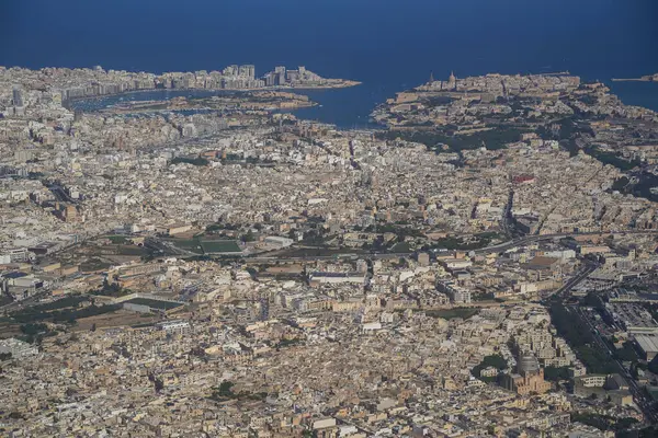 飞机上的Malta航景全景 — 图库照片