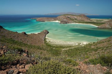 playa balandra air view la paz baja california sur