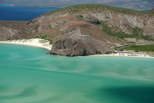 Playa Balandra Widok Lotu Ptaka Baja California Sur — Zdjęcie stockowe