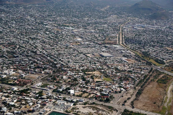 Paz Baja California Sur Mexico Aerial Panorama Landscape Airplane — Stock Photo, Image