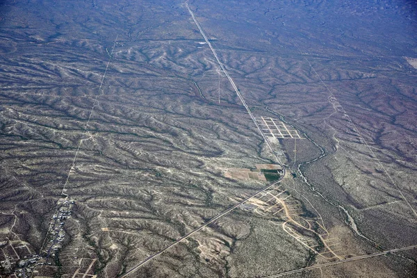 Paz Baja California Sur Mexico Luchtfoto Panorama Landschap Vanuit Vliegtuig — Stockfoto