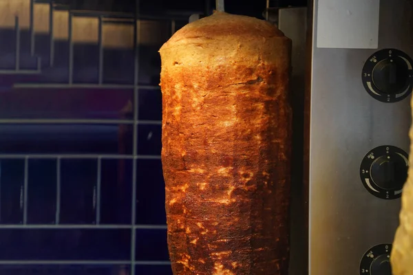 Szczegóły Kebap Kebab Toczenia Maszynie — Zdjęcie stockowe