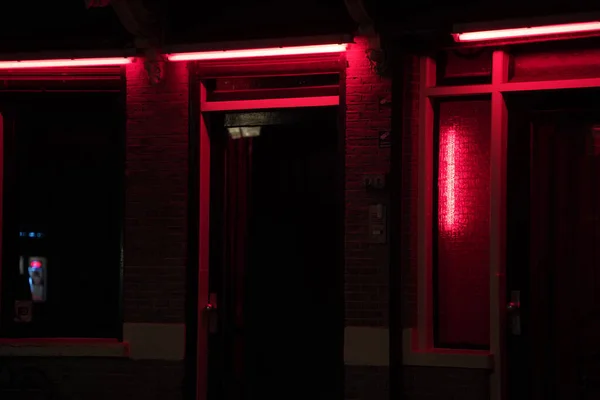 Секс Работники Amsterdam Красный Свет Районные Двери — стоковое фото