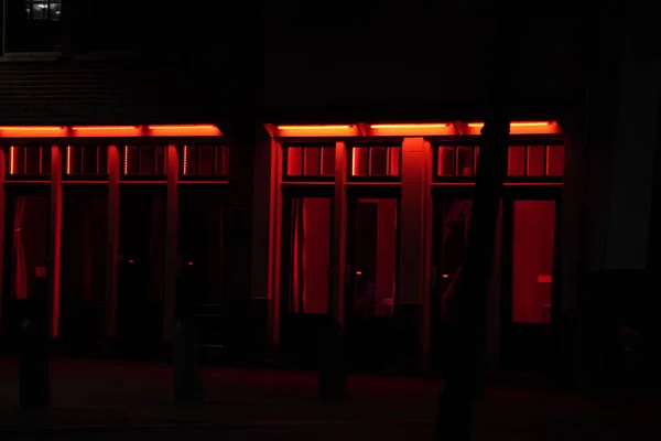 Sex Arbetare Amsterdam Rött Ljus Distriktsdörrar — Stockfoto