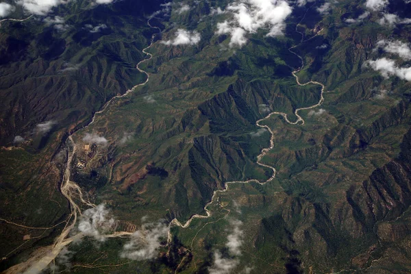 stock image baja california sur sierra guadalupe aerial view