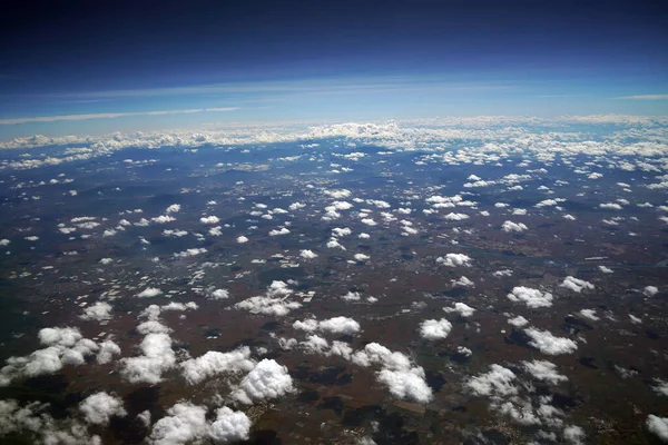 瓜达拉哈拉附近的农场 从飞机上俯瞰全景 — 图库照片