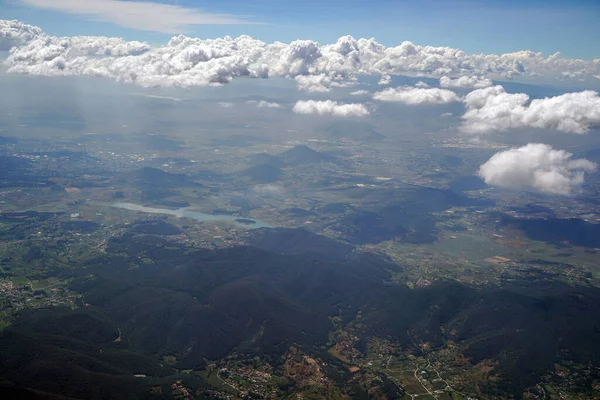 Leon Guanajuato Aerial Panorama Landscape Airplane Mexico Mountains — Stock Photo, Image