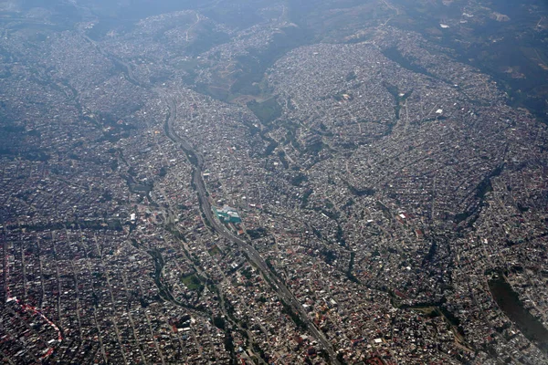 Mexico City Havacılık Manzarası Uçaktan Pelerin Manzarası — Stok fotoğraf