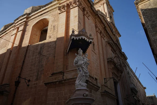Malta Medine Ortaçağ Köy Taş Caddesi — Stok fotoğraf