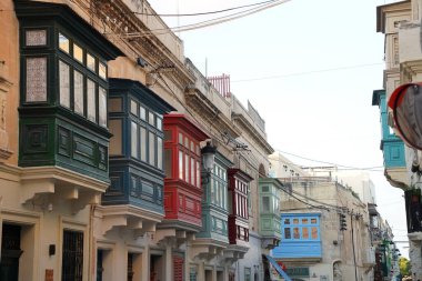 boyanmış yay pencereler Malta Rabat ortaçağ köy binası caddesi