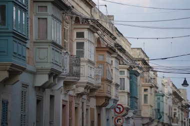 boyanmış yay pencereler Malta Rabat ortaçağ köy binası caddesi