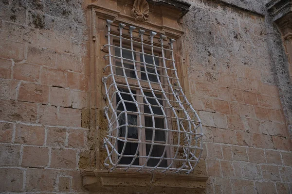 Μάλτα Medina Μεσαιωνικό Χωριό Πέτρινο Δρόμο Κτίριο — Φωτογραφία Αρχείου