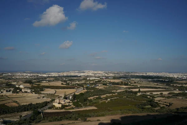 Vista Malta Desde Medina Medieval Pueblo Terraza Piedra —  Fotos de Stock