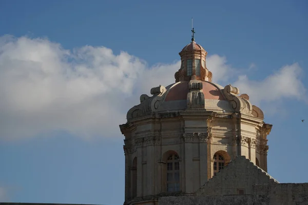 Μάλτα Medina Μεσαιωνικό Χωριό Πέτρινο Δρόμο Κτίριο — Φωτογραφία Αρχείου