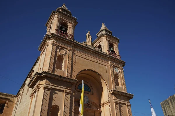 Marsaxlokk Malta Kirche Des Malerischen Fischerdorfes Blick — Stockfoto