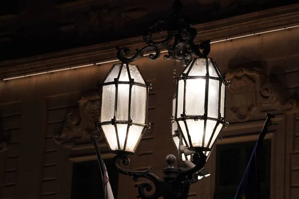 Malta Valletta Night Illuminated Buildings — Stock Photo, Image