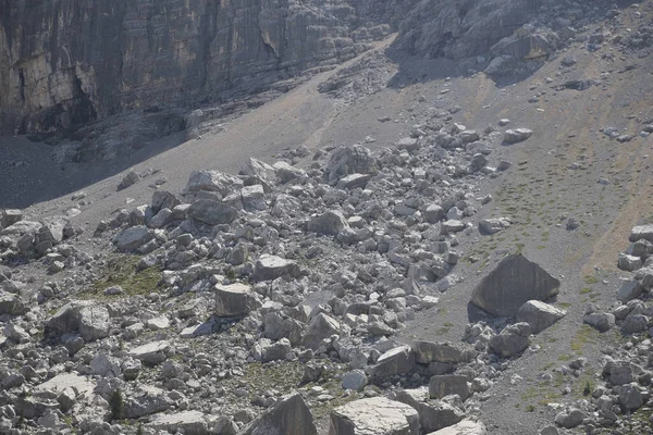 Pedra Avalanche Rocha Panorama Dolomitas — Fotografia de Stock