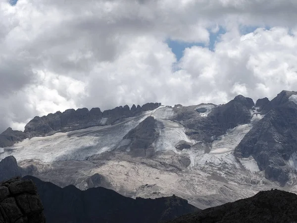 Доломиты Мармолада Вид Ледника Corvara Панорама — стоковое фото