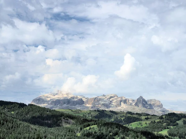 Доломиты Горы Badia Долине Вид Панорамный Пейзаж — стоковое фото