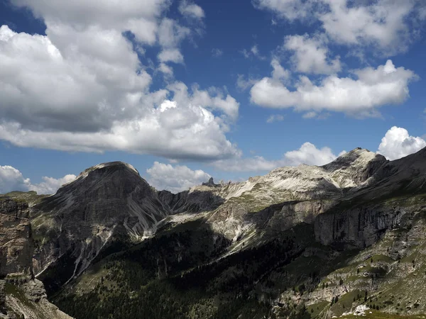 Puez Dağları Dolomitler Panorama Manzarası — Stok fotoğraf
