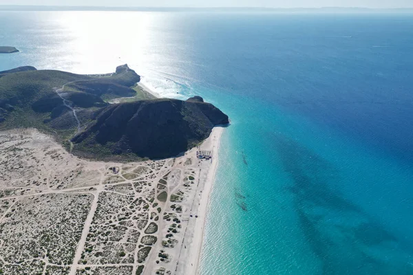 Tecolote Playa Spiaggia Baja California Panorama Aereo Paesaggio — Foto Stock