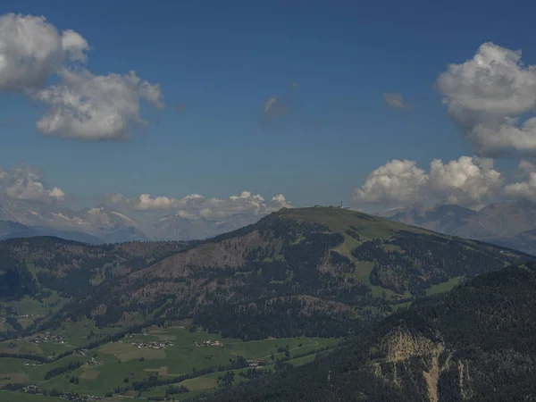 Sassongher Montanha Acima Corvara Dolomitas Paisagem Panorama — Fotografia de Stock
