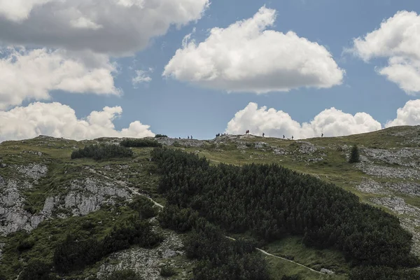 Trincee Del Monte Piana 324 Metri Alta Montagna Sextener Dolomiten — Foto Stock
