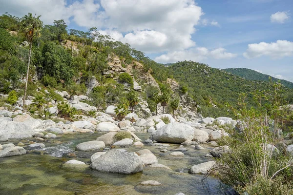 Řeka Potok Bílé Kameny San Dionisio Sierra Laguna Baja California — Stock fotografie