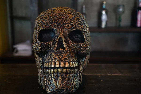 Tag Des Todes Maske Dia Los Muertos Halloween Feier Maske — Stockfoto