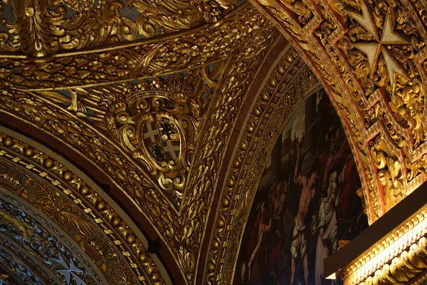 Malta Church Interior Valletta John Cathedral — Stock Photo, Image