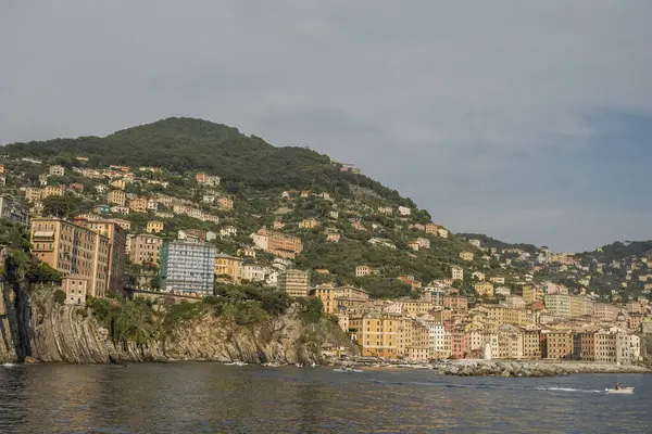 Camogli Typisches Dorf Mit Bunten Häusern Und Kleinem Hafen Italien — Stockfoto
