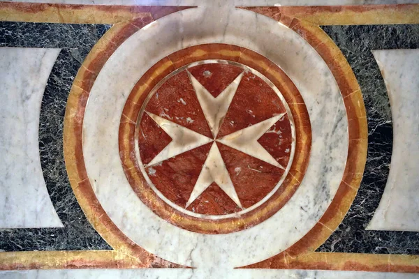 Malta Rotes Kreuz Symbol Detail Aus Nächster Nähe — Stockfoto