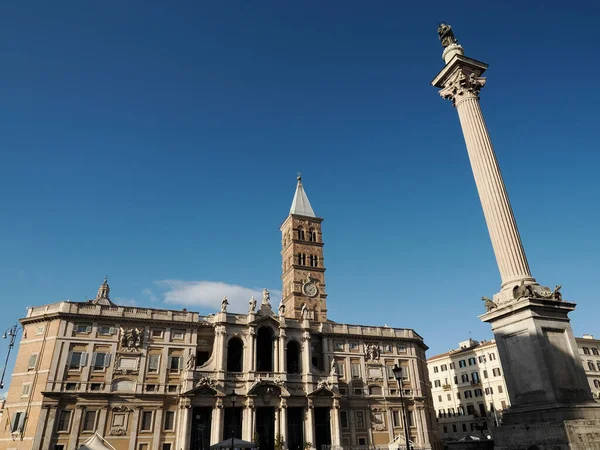 Santa Maria Maggiore Kilisesi Bazilikası Roma Talya Güneşli Bir Günde — Stok fotoğraf