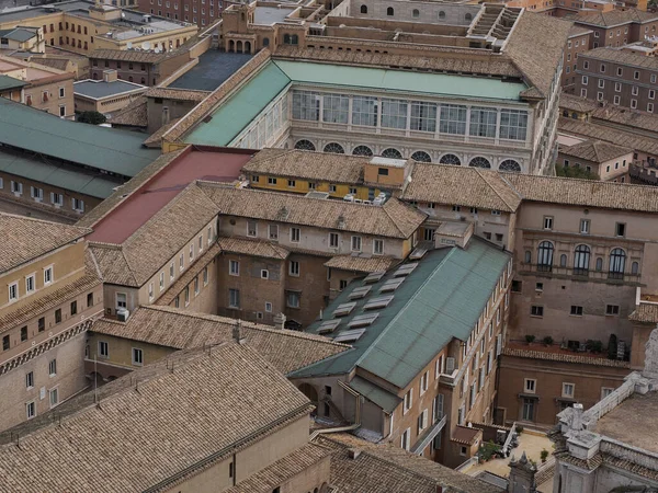 Santo Peter Basilica Roma Vista Desde Azotea Detalle —  Fotos de Stock