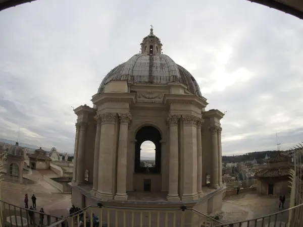Basílica São Pedro Vista Roma Telhado Detalhe — Fotografia de Stock