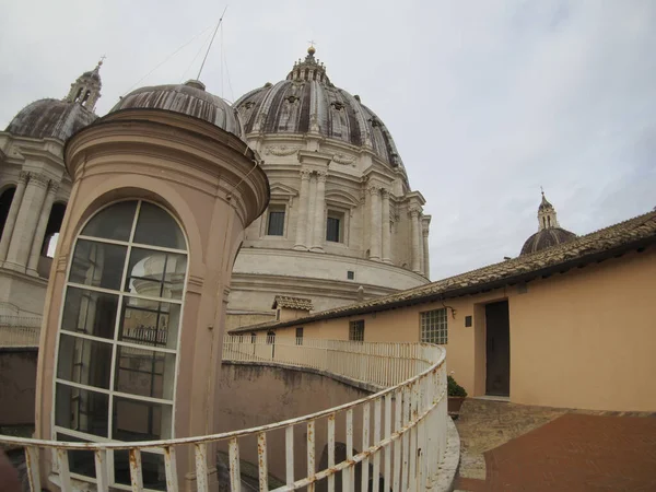 Sint Peter Basiliek Rome Uitzicht Vanaf Het Dak Detail — Stockfoto