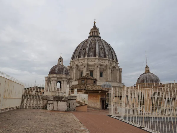 Basilica San Pietro Roma Vista Dal Tetto Particolare Della Cupola — Foto Stock