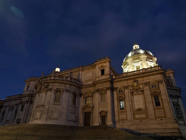 Santa Maria Maggiore Kirche Basilika Rom Italien Blick Der Nacht — Stockfoto