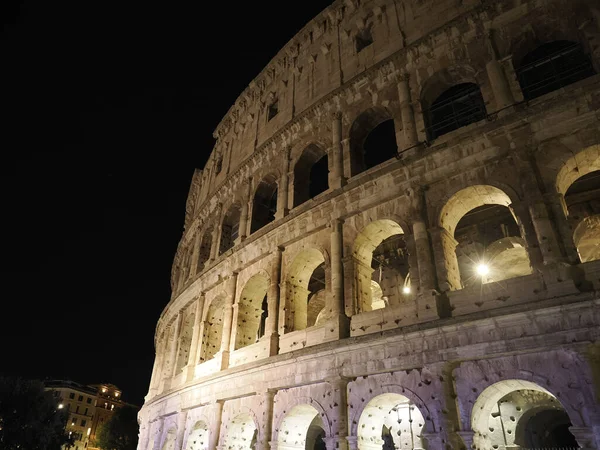 Colisée Rome Vue Intérieure Nuit Sur Ciel Noir — Photo
