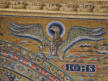 Trastevere Kilisesi Mozaik Bölümü 'nden Santa Maria.