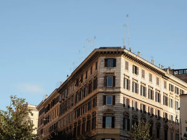 Рим Монті Районні Будівлі Вид Вулицю — стокове фото