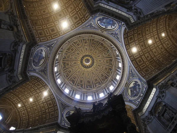 Katedra Piotra Watykan Rzym Widok Wnętrza — Zdjęcie stockowe