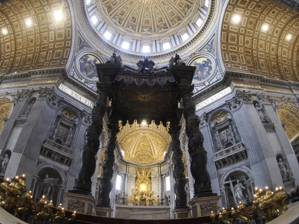 Catedral San Pedro Vatican Ciudad Roma Vista Interior — Foto de Stock