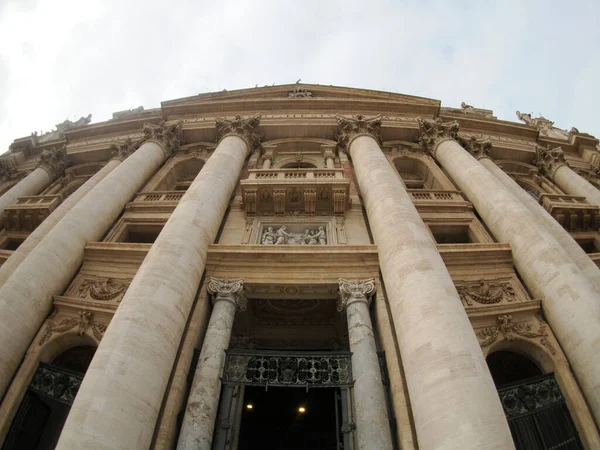 Sankt Peter Kathedrale Vatikanische Stadt Rom Aussenansicht Detail — Stockfoto