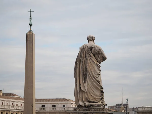 Saint Peter Katedra Watykan Rzym Zewnętrzny Widok Szczegół — Zdjęcie stockowe
