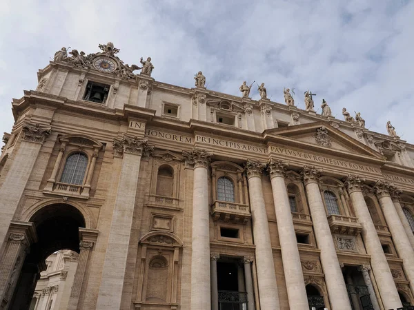 Saint Peter Cathedral Vatican City Rome Exterior View Detail — Stock Photo, Image