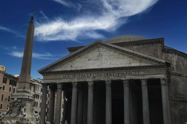 Panteão Roma Vista Externa Itália — Fotografia de Stock