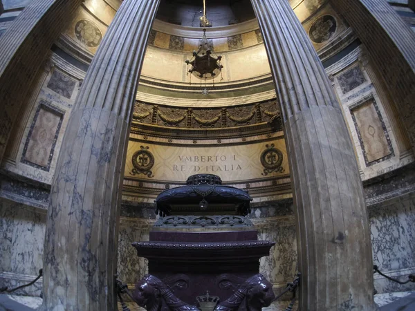 Pantheon Rom Innenansicht Italienisches König Umberto Grab — Stockfoto