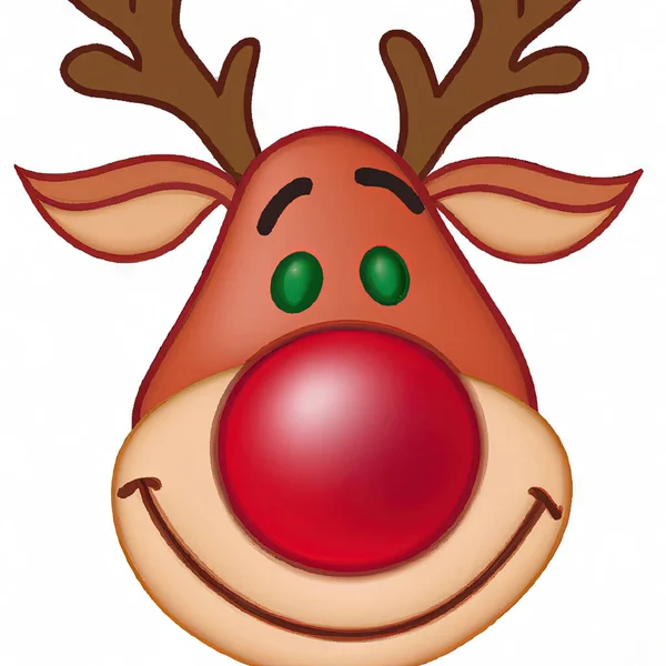 Rudolph Red Nose Renas Ilustração Conceito Natal Generativo — Fotografia de Stock